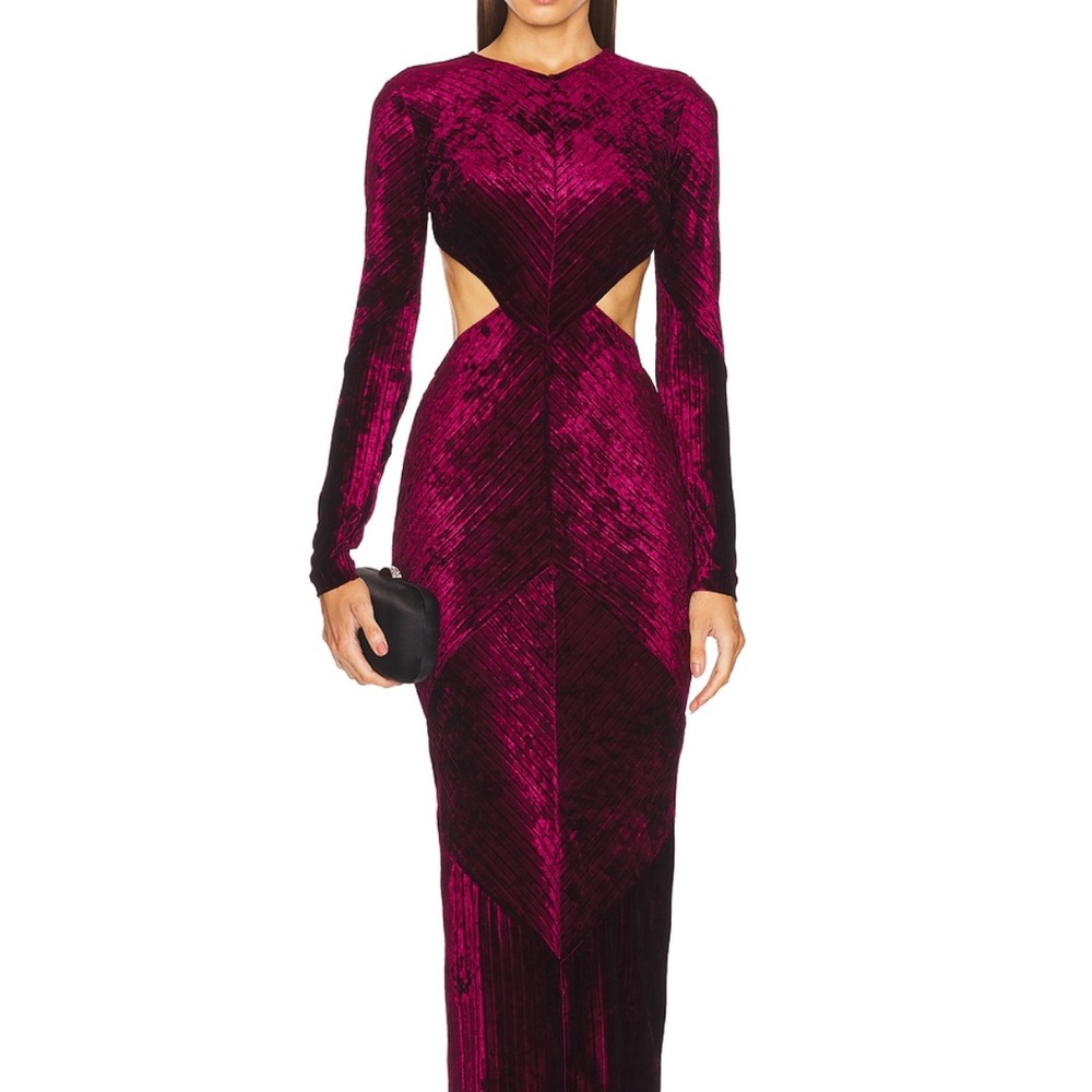 Michael Costello X Revolve Spencer Gown in Oxblood
